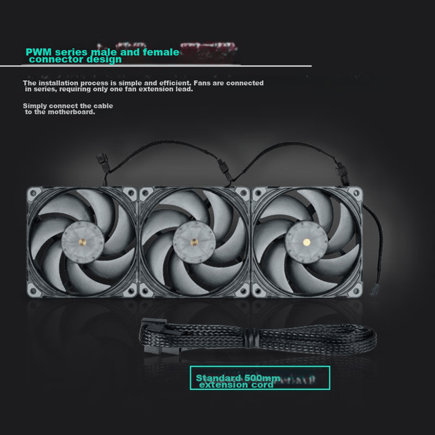 Вентиляторы PHANTEKS T30, 12 см, промышленного класса, с высоким давлением воздуха, комплект из 3 штук (подшипник Vapo/двигатель на магнитной левитации/многорежимная регулировка ШИМ/400 000 часов/3000 об/мин) - изображение 9