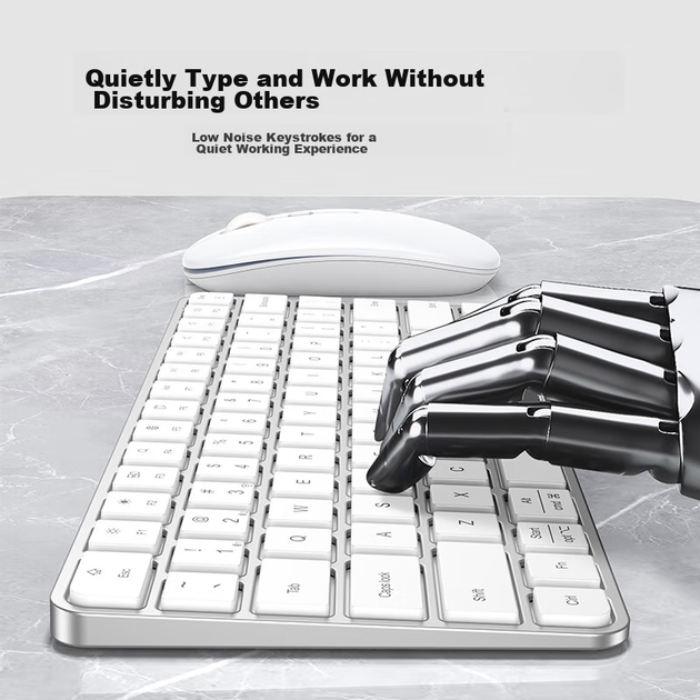 Комплект беспроводной Bkayp Wireless/Bluetooth White - изображение 8