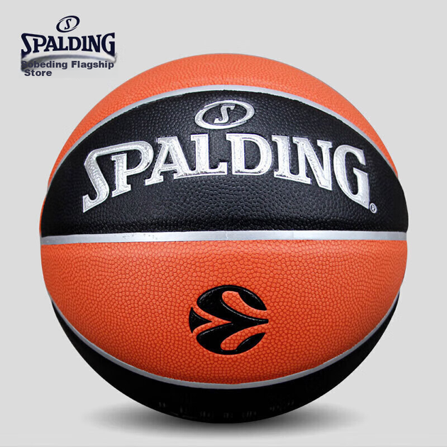 SPALDING, официальный баскетбольный мяч Европейской баскетбольной лиги, размер 7, полиуретановый, для игры в помещении, 77-100Y - изображение 2