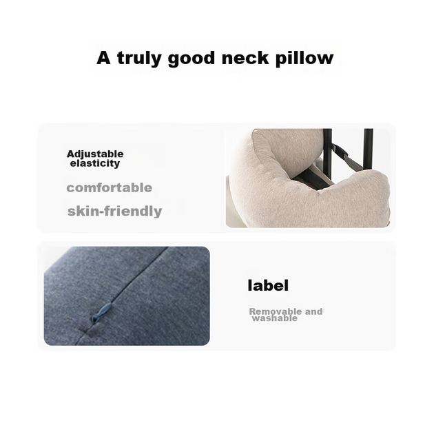 Удобная подушка для шеи MUJI, подушка для сна, U-образная подушка, дорожная подушка, офисная подушка-подголовник, подушка для спины, подушка для отдыха, темно-синяя. - изображение 8
