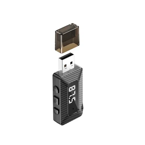 ФМ-модулятор XO BCC16 Bluetooth Transmitter Support FM Transmitter + Support TF Card Чорний - изображение 3