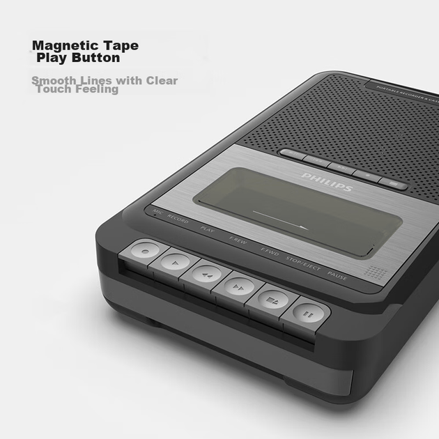 Кассетный плеер PHILIPS TAR5109, магнитофон, кассетный плеер со встроенным динамиком, диктофон и плеер для записи и записи на USB-накопитель, портативная акустическая система для дома и улицы. - Фото 2 Кассетный плеер PHILIPS TAR5109, магнитофон, кассетный плеер со встроенным динамиком, диктофон и плеер для записи и записи на USB-накопитель, портативная акустическая система для дома и улицы. - зображення 2