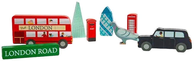 Układanka drewniana Bigjigs Toys London Chunky 8 elementów 37045 (691621850459) - obraz 4