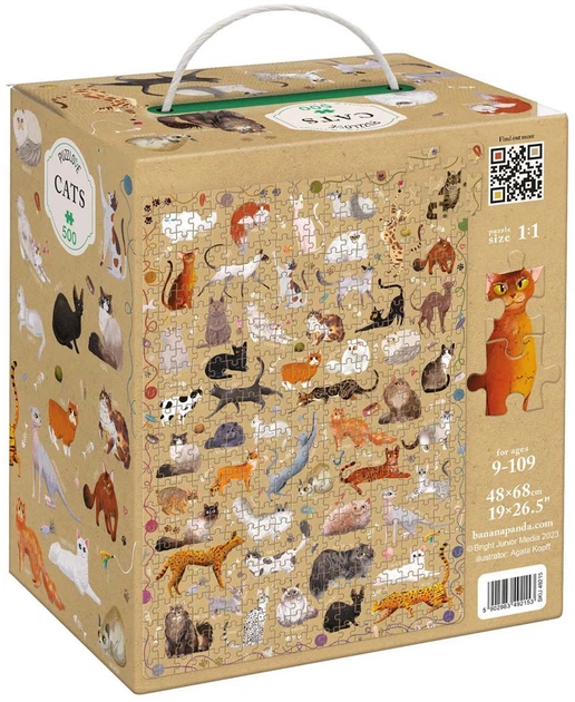 Puzzle Banana Panda Puzzlove Cats 500 elementów 49215 (5902983492153) - obraz 3