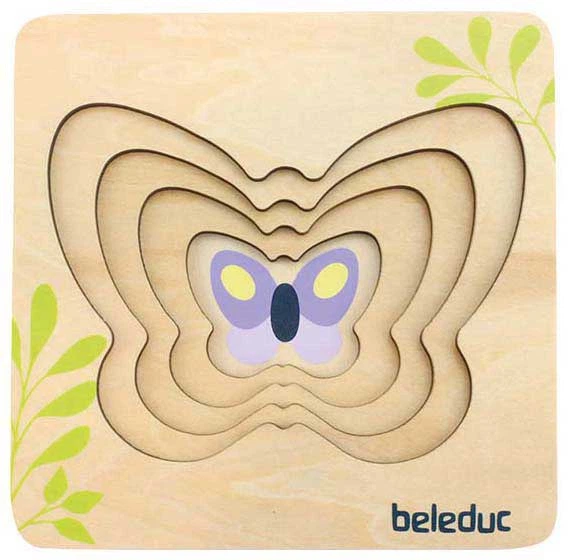Układanka drewniana Beleduc Butterfly warstwowa 10139 (4014888101397) - obraz 2