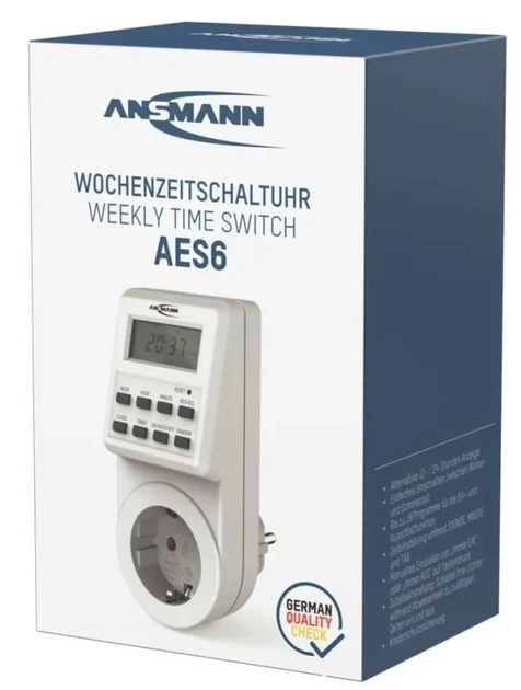 Programator czasowy cyfrowy Ansmann AES6 1260-0009 (4013674193325) - obraz 3