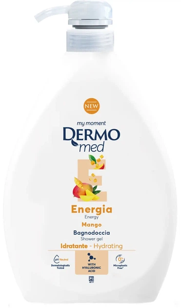Гель для душа DermoMed Mango Energia Манго 1 л (8050999571205) - Фото 1 Гель для душа DermoMed Mango Energia Манго 1 л (8050999571205) - изображение 1