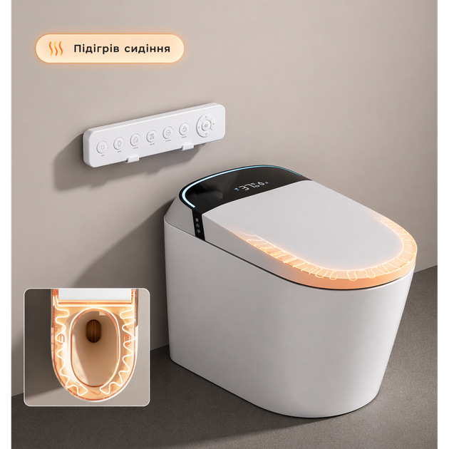Smart Унитаз Soder 68*39.5*44 белый - изображение 6