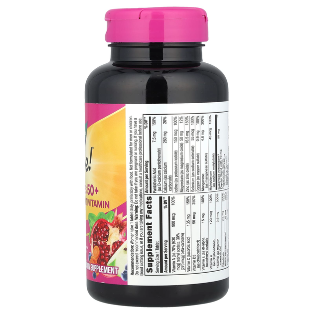 Мультивитамины для женщин старше 50 лет Nature's Way Alive! "Women's 50+ Multivitamin" (130 таблеток) - изображение 2