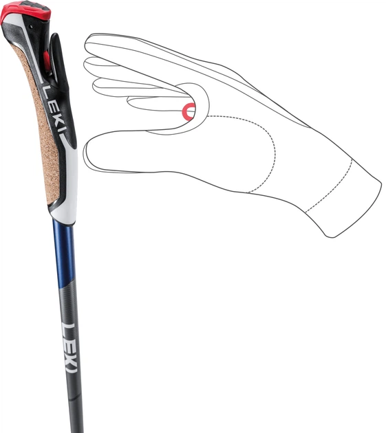 Kijki do nordyckiego chodzenia Leki Smart Flash 100 cm Niebeskie (65325401100) - obraz 6