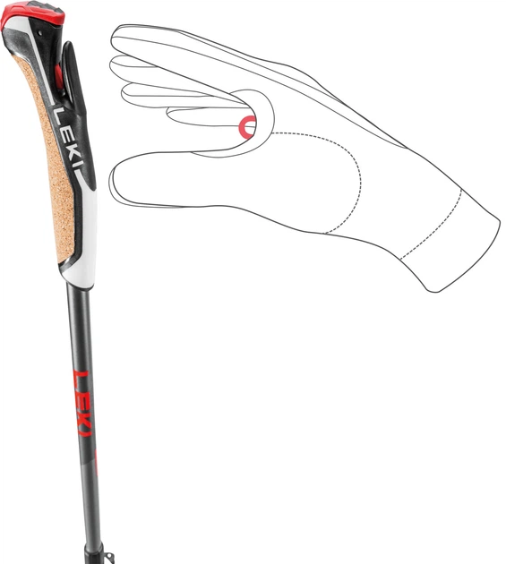 Kijki do nordyckiego chodzenia Leki Instructor Lite 100-125 cm Czerwone (65326341) - obraz 6