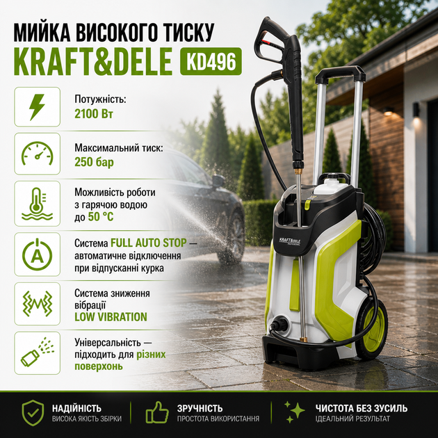 Мойка высокого давления Kraft&Dele KD496 - Фото 1 Мойка высокого давления Kraft&Dele KD496 - изображение 1