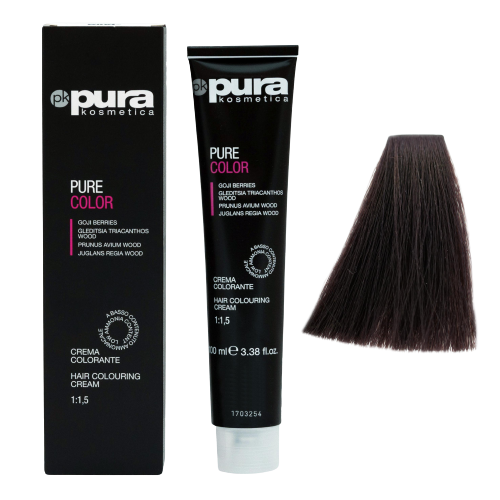 Крем-фарба для волосся Pura Kosmetica 4/0 medium brown 100 мл (8021694061513) - зображення 3