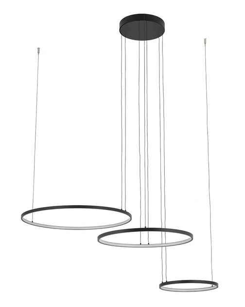 Люстра Nowodvorski Circolo Power 11648 LED 3x85W 3000K 3750Lm IP20 черная - изображение 4