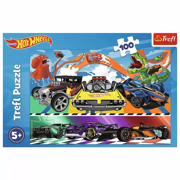 Пазли Trefl Hot Wheels Швидкісні авто 100 ел (16466) - зображення 3
