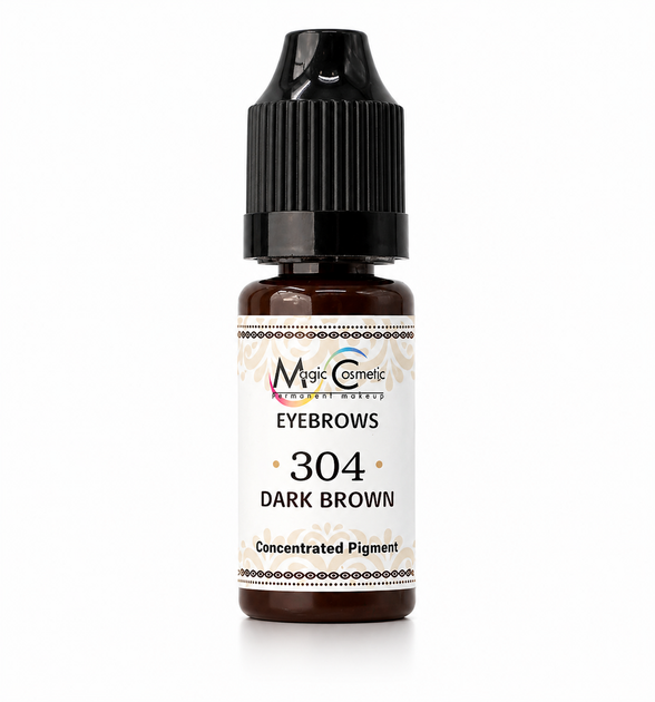 Пігмент для татуажу Magic Cosmetic Dark Brown #304, 10ml - Фото 3 Пігмент для татуажу Magic Cosmetic Dark Brown #304, 10ml - зображення 3