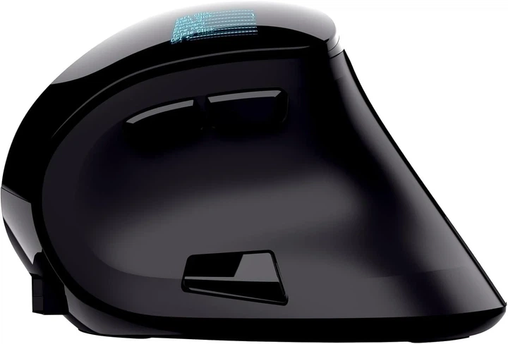 Беспроводная вертикальная мышь Trust Voxx / USB / Bluetooth / Радиоканал / 2400 DPI / 9 кнопок / Подсветка / LED-дисплей / Черная (102048063) - Б/У - изображение 6