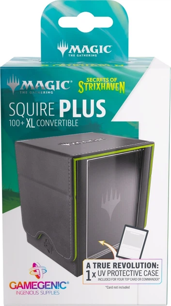 Pudełko na karty Gamegenic Magic the Gathering - Sekrety Strixhaven - Squire PLUS 100+ XL Czarno-zielone (4251715423677) - obraz 6