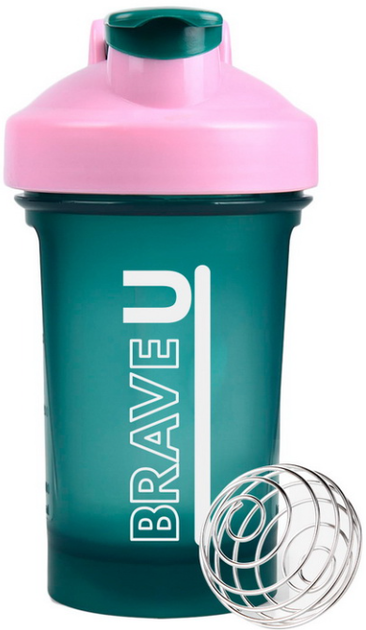 Шейкер с металлическим шариком Brave U Shaker With Metal Ball 400 мл зеленый - Фото 1 Шейкер с металлическим шариком Brave U Shaker With Metal Ball 400 мл зеленый - изображение 1