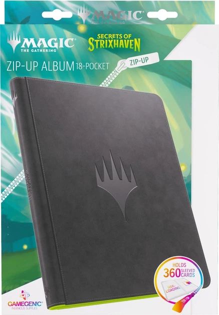 Album na karty Gamegenic Magic the Gathering - Sekrety Strixhaven - Zip-Up 18-Pocket Czarno-zielony (4251715423790) - obraz 5