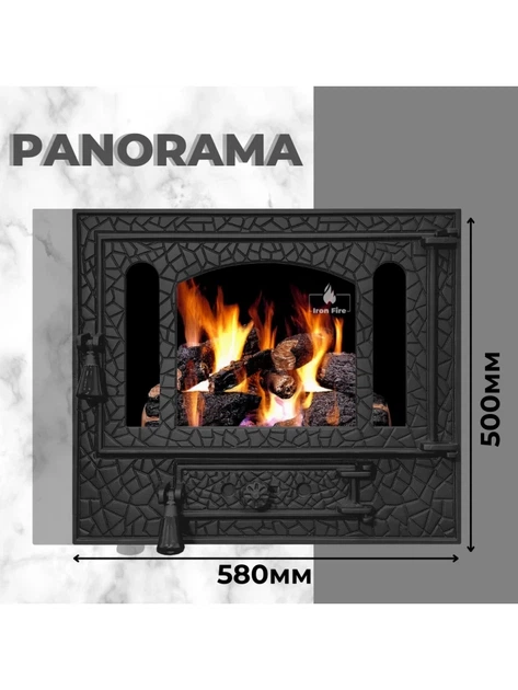 Дверцята для каміна Iron Fire Panorama 580х500 мм - зображення 7