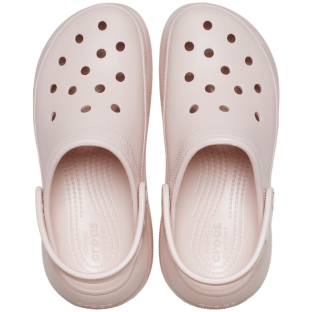 Сабо на высокой платформе Crocs Classic Crush Clog 37-38 р 23.2-24 см Нежно-розовые 207521-M5/W7 Shimmer Pink - изображение 5