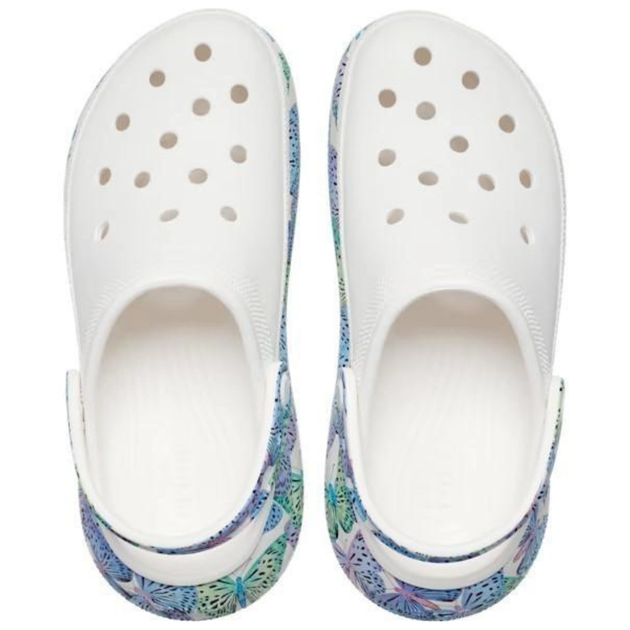 Сабо на високій платформі Crocs Classic Crush Clog 38 р 24.3-24.8 см Білі Метелики 207521-M6/W8 Butterfly - Фото 4 Сабо на високій платформі Crocs Classic Crush Clog 38 р 24.3-24.8 см Білі Метелики 207521-M6/W8 Butterfly - зображення 4