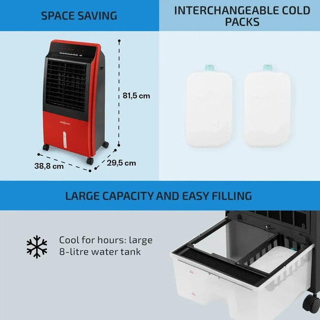 Охладитель воздуха OneConcept CTR-1 Красный (10029735) - Фото 4 Охладитель воздуха OneConcept CTR-1 Красный (10029735) - изображение 4