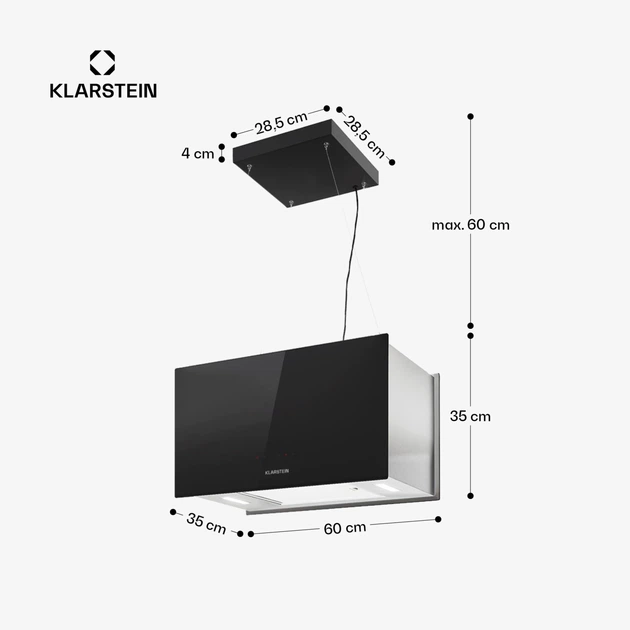 Острівна витяжка Klarstein Chandelier L 590 м³/год (10033106) - изображение 8