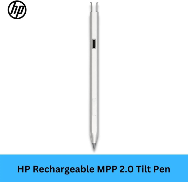 Стилус HP MPP 2.0 Rechargeable Tilt Pen Silver (3J123AA): аккумуляторный, для ноутбуков HP, сенсорный, с функцией наклона - Фото 3 Стилус HP MPP 2.0 Rechargeable Tilt Pen Silver (3J123AA): аккумуляторный, для ноутбуков HP, сенсорный, с функцией наклона - изображение 3