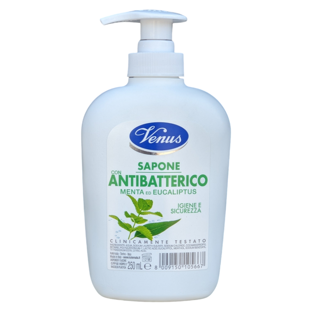 Мило рідке антибактеріальне VENUS sap.liq.a/batterico 250 мл. - Фото 1 Мило рідке антибактеріальне VENUS sap.liq.a/batterico 250 мл. - зображення 1
