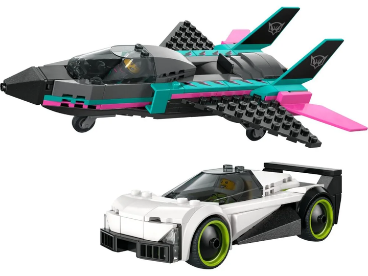 Конструктор LEGO City Реактивний літак проти автомобіля 259 деталей (60489) - зображення 2