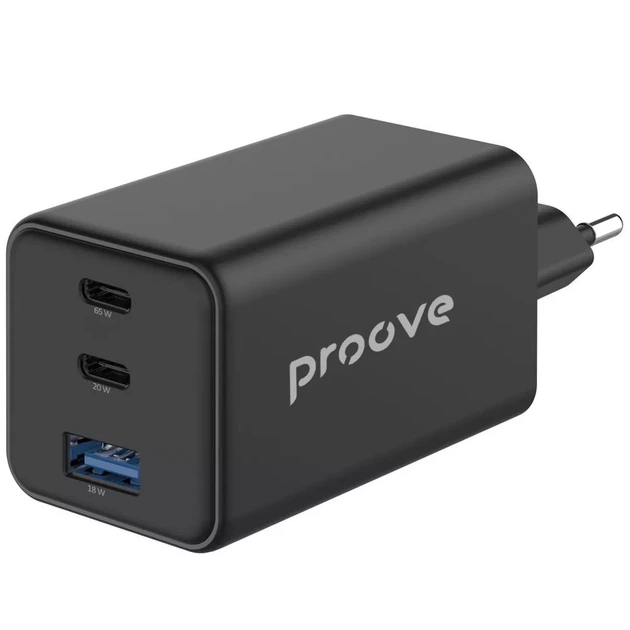 Зарядное для ноутбуков и телефонов Proove Pocket GaN 65W (2Type-C+USB) - изображение 4
