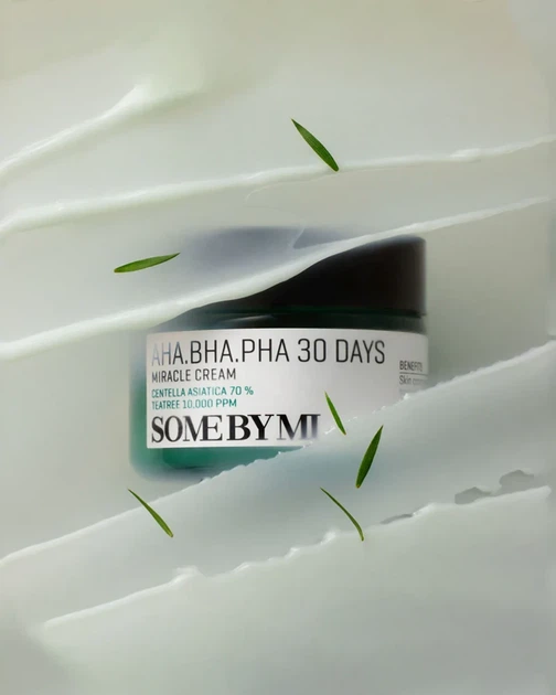 Відновлюючий крем для проблемної шкіри обличя Some By Mi AHA/BHA/PHA 30 Days Miracle Cream 50 мл - Фото 2 Відновлюючий крем для проблемної шкіри обличя Some By Mi AHA/BHA/PHA 30 Days Miracle Cream 50 мл - зображення 2