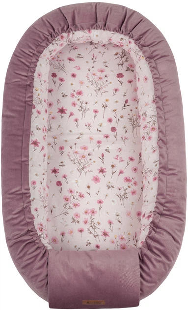 Kokon dla niemowląt Sensillo Velvet Bloom różowy 80x45 cm (5903076324580) - obraz 4