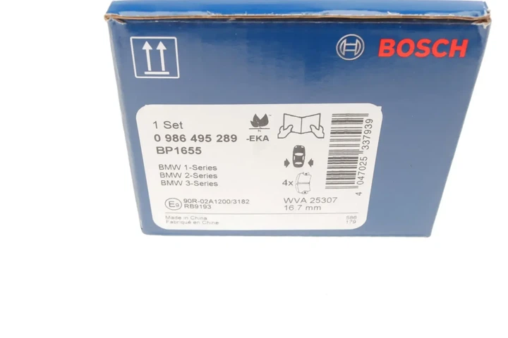 Гальмівні колодки BOSCH 0986495289 BMW 3 Series, 1 Series, 2 Series, 4 Series 34216850569, 34216873093, 34206799809 - зображення 9