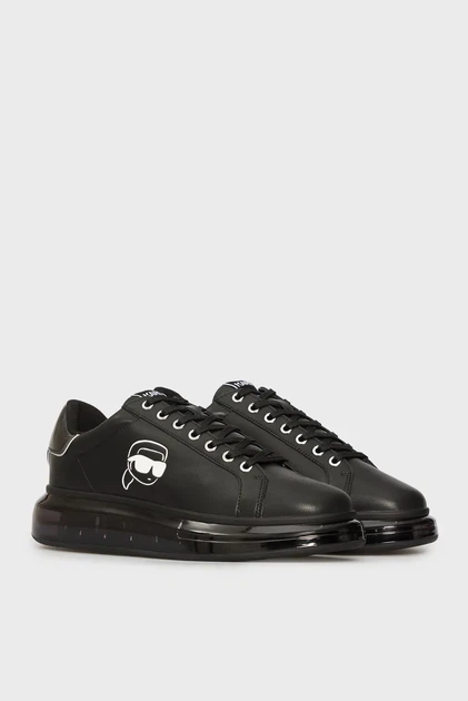 Чоловічі чорні шкіряні снікерси KAPRI KUSHION Karl Lagerfeld 44 KL52630N - Фото 3 Чоловічі чорні шкіряні снікерси KAPRI KUSHION Karl Lagerfeld 44 KL52630N - зображення 3