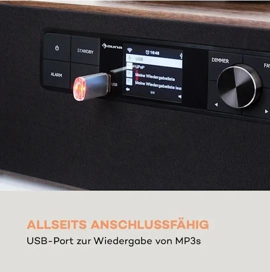 Програвач вінілу Auna Connect Vinyl Cube 10034557 з інтелектуальним радіо (my-5081) - зображення 3