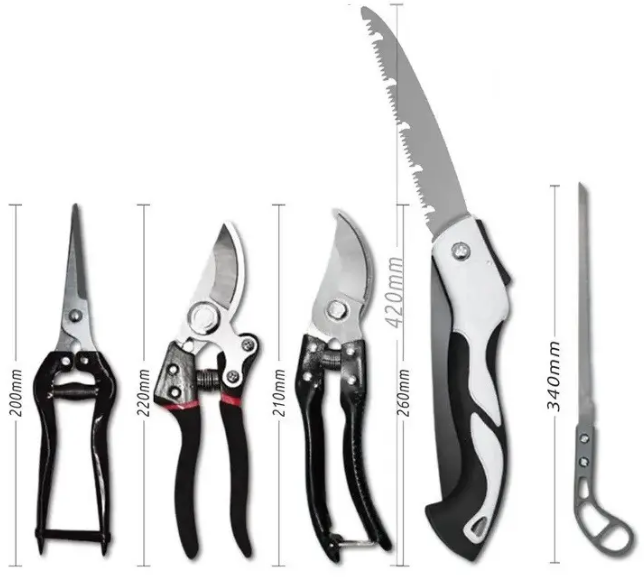 Садовый набор инструментов 5 в 1 с ножницами,секаторами и пилкой Garden Set SK-5 (6563) - Фото 4 Садовый набор инструментов 5 в 1 с ножницами,секаторами и пилкой Garden Set SK-5 (6563) - зображення 4