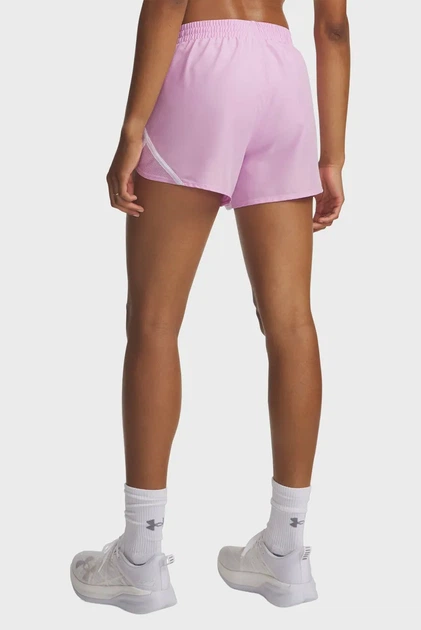 Жіночі рожеві шорти UA Fly By 3'' Shorts Under Armour SM 1382438-669 - изображение 3
