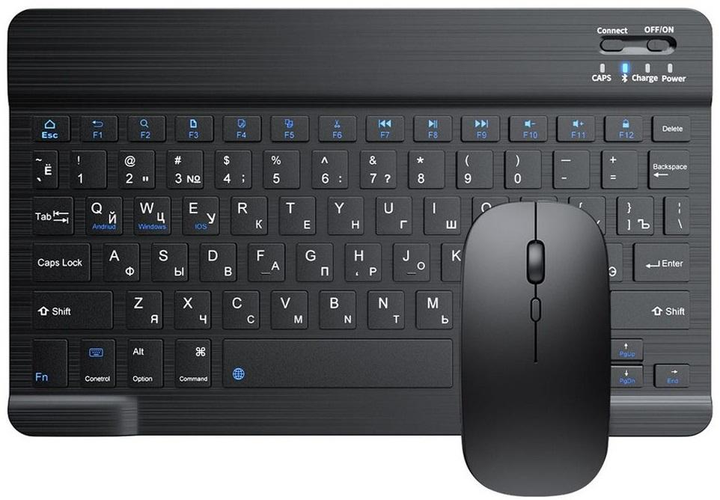 Клавіатура та миша BT Combo Black, wireless комплект, Bluetooth підключення - Фото 1 Клавіатура та миша BT Combo Black, wireless комплект, Bluetooth підключення - зображення 1