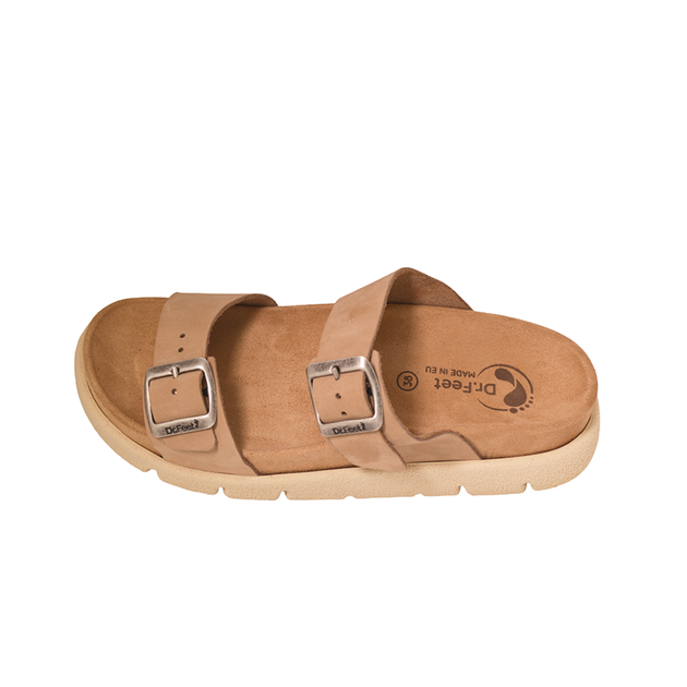 Женские сандалии Dr.Feet 16025-337 с двумя регулируемыми пряжками бежевые Размер 38 Цвет Бежевый (6689-51938) - изображение 2