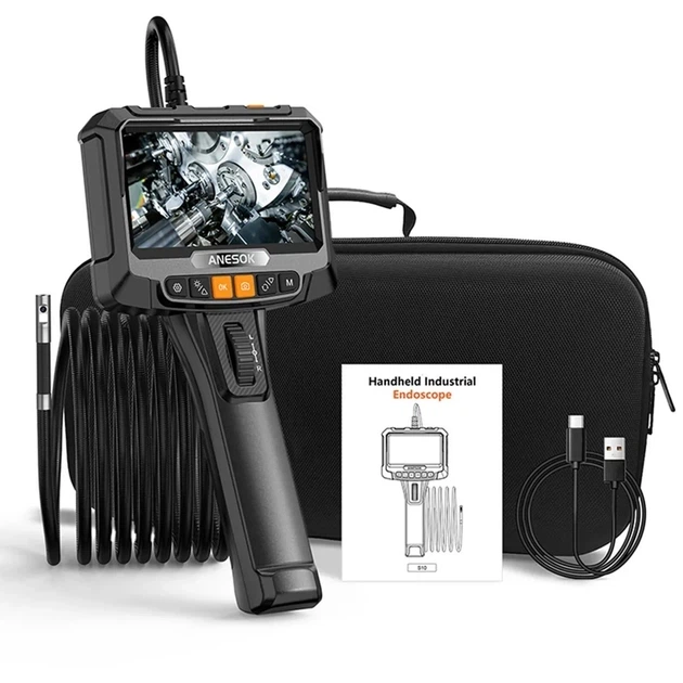 Професійний автомобільний поворотний ендоскоп, бороскоп Inskam Anesok S10 360° Dual Camera 8.5mm 2MP Full HD 1м кабель + сумка кейс - зображення 2