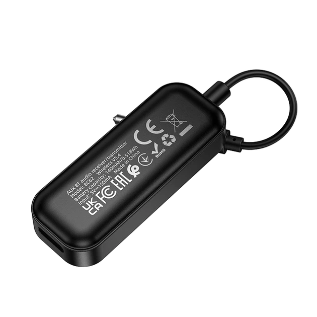 Модулятор Borofone BC62 AUX Bluetooth приемник передатчик 140mAh черный ABS пластик компактный - изображение 7