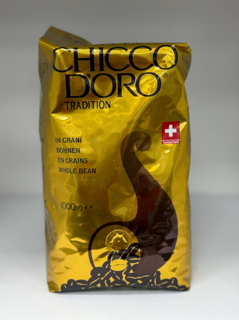 Кава в зернах Chicco d'Oro Tradition 100% Арабіка 1 кг, середнє обсмажування, вакуумна фольгована упаковка - Фото 2 Кава в зернах Chicco d'Oro Tradition 100% Арабіка 1 кг, середнє обсмажування, вакуумна фольгована упаковка - зображення 2