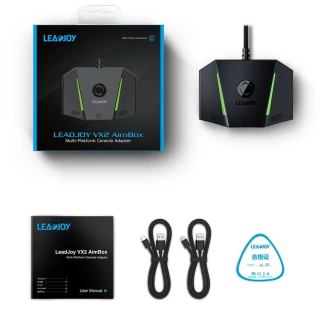 Адаптер-конвертер LEADJOY VX2 AimBox для підключення ігрової клавіатури та миші до Xbox / PlayStation / Nintendo Switch, чорний - зображення 7