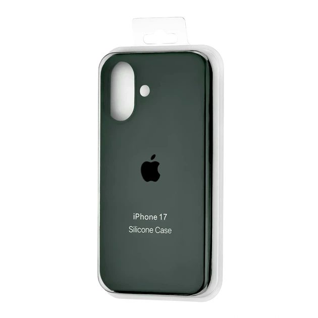 Чохол силіконовий Full Cover для iPhone 17 захисний темно-зелений з максимальним захистом - Фото 2 Чохол силіконовий Full Cover для iPhone 17 захисний темно-зелений з максимальним захистом - зображення 2
