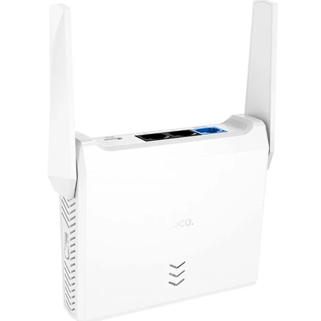 Адаптер WiFi роутер Hoco HI36 3000 Mbps 2.4 GHz білий для дому та офісу з антеною 5dBi - Фото 6 Адаптер WiFi роутер Hoco HI36 3000 Mbps 2.4 GHz білий для дому та офісу з антеною 5dBi - зображення 6