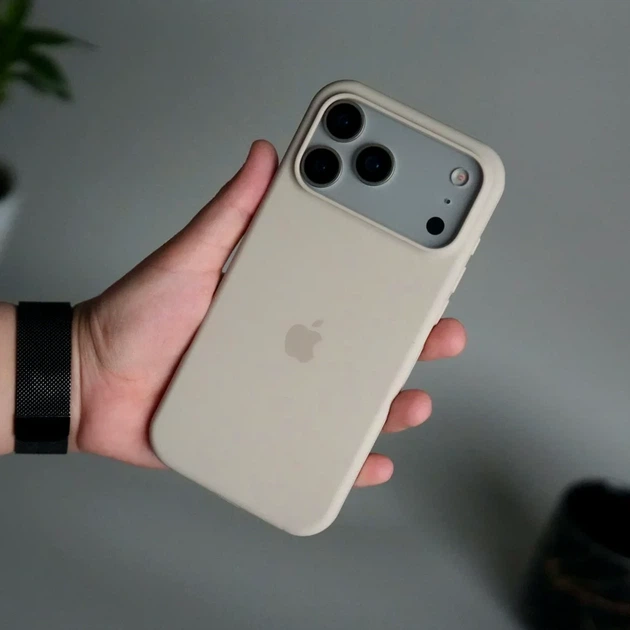 Чохол силіконовий Silicone Case Full Cover для iPhone 17 захист камери колір камінь - зображення 5