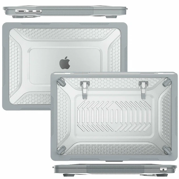 Накладка TPU PC Hex Shield для MacBook Pro 16 дюймів 2024 2023 2021 сірий - зображення 5